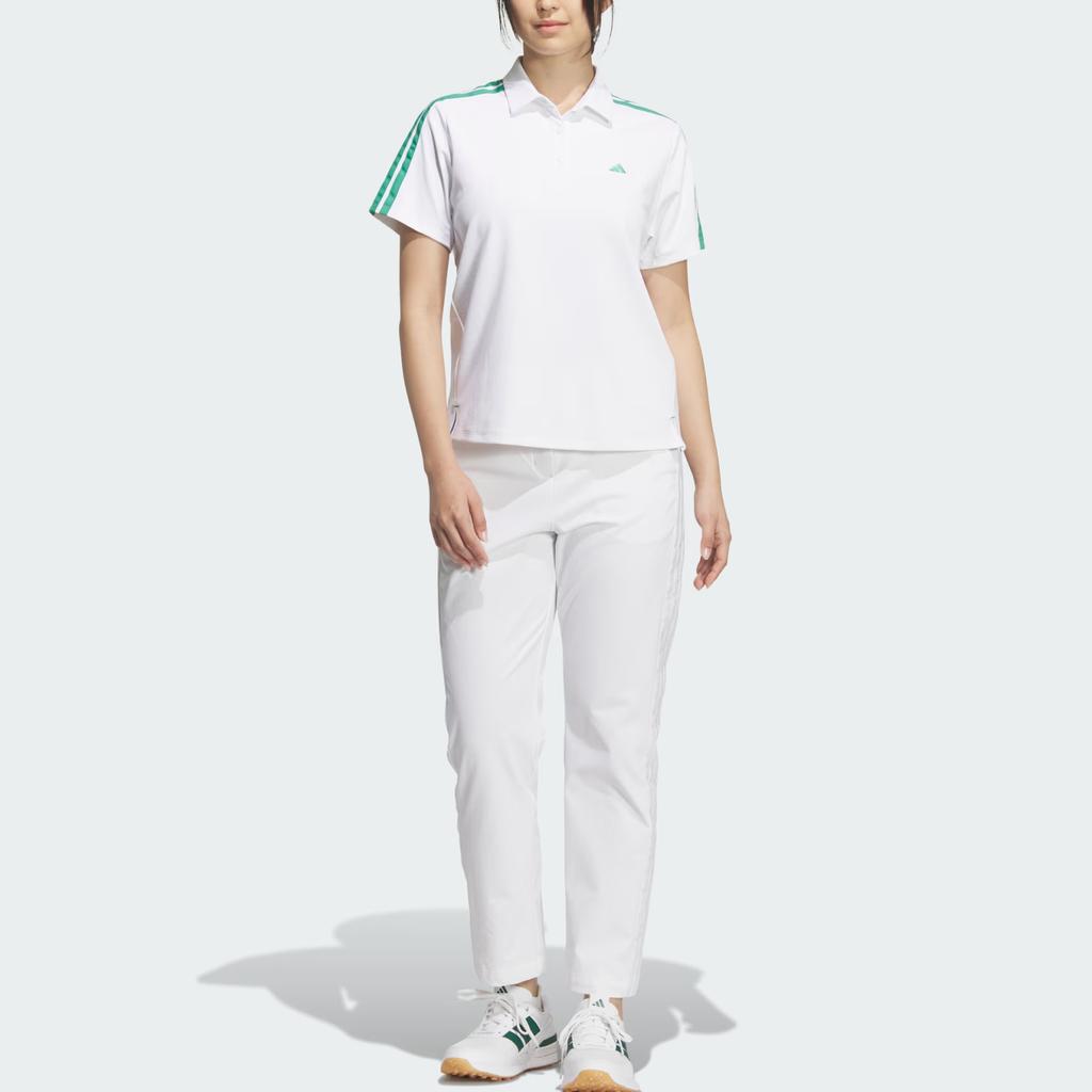 adidas Женская полосатая свободная футболка для гольфа с коротким рукавом Climacool tops KD7210