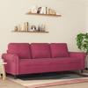 VidaXL 3-seater Sofa Bordeaux Red 180 Cm Velvet 359543