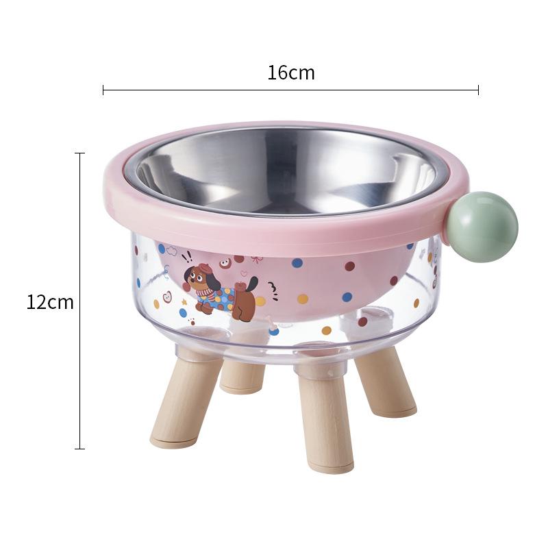 Highly attractive pet bowl, cat feeder, anti-slip and anti-spill cat bowl, stainless steel large-capacity dog bowl