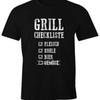 Herren T Shirt Grill Checkliste Fun Lustig Moonworks Vintage Stylish Top For Everyday Wear Homme Graphic Streetwear