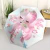 Octopus,Floral Automatic Folding Umbrella  Simple 8 Rib Design, Bright Cartoon Pattern, Durable Iron Frame, Suitable For Travel, Outdoor, Be