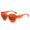 YOUNGLE Glasses Ins Hot Sale Thick One Piece Lip Y2K Sunglasses 2023 Women Candy Hip Hop Inflatable Sun Glasses Lentes