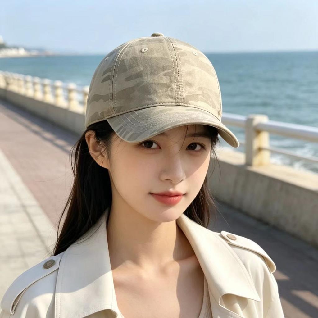 Washed and old cotton camouflage baseball caps for men and women, spring new super good feel classic camouflage cap