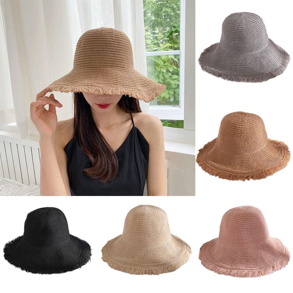 Соломенная купольная шляпа рыбака дышащая панама шляпы модная кепка от солнца для женщин