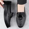 Trendy New Crocodile Pattern Business Formal Shoes Thick Soled Low Cut Men's Work Shoes Versatile Leather Casual Shoes for Men’s