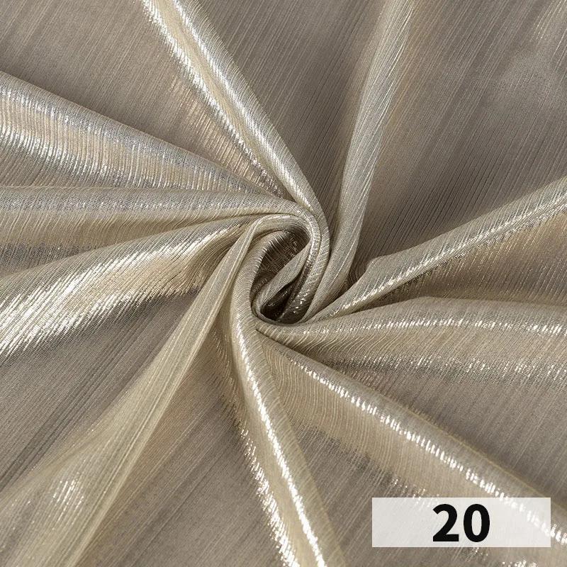 1x1.45 Meter Metallic Gliter Soft Fabric Shiny Gold Silver Fashion High Stretch Bright Silky Cloth for Diy Sewing Dress Fabrics