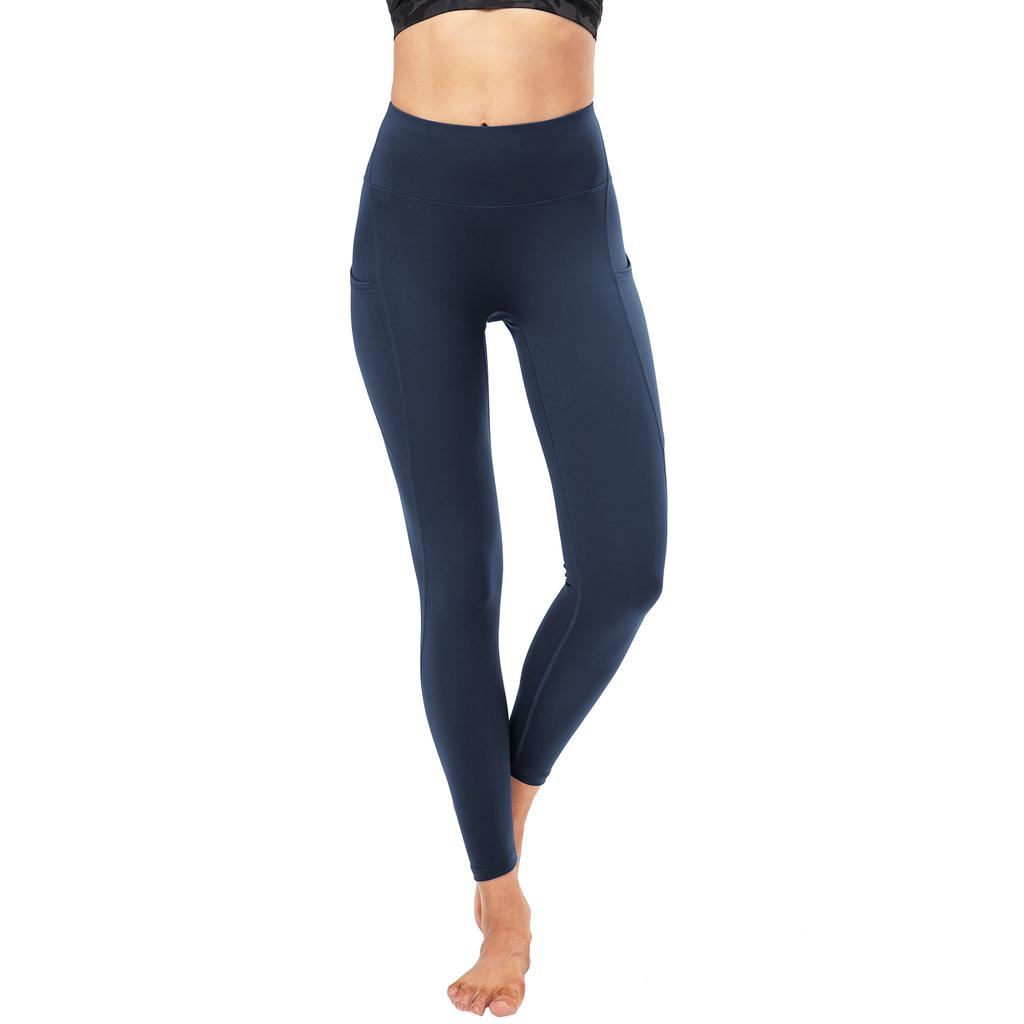 Women Fleece Yoga Pants with Pockets Wide Waistband Running Workout Sports Winter Leggings Trousers