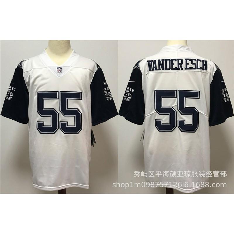 Mens NFL Dallas Cowboys Embroidered Jersey Rugby Style Football Uniform Top Fans Casual Wear