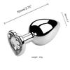 S/M/L Metal Anal Plug Butt Plug Sex Toy Butt Toy for Women Men Couples Gay Adult Game Masturbator Anal Diamond Sex Shop