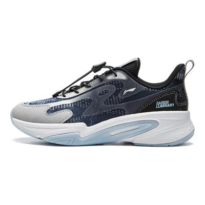 Li Ning Kids Fashion Универсальные модные повседневные туфли с низким верхом Детские кроссовки Темно-серые YKCU110-5