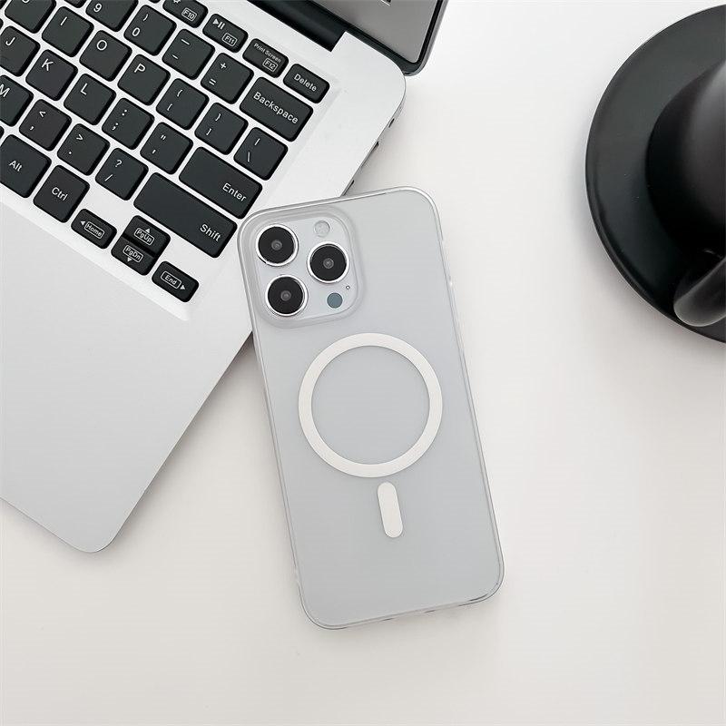 Роскошный магнитный чехол для беспроводной зарядки PC с матовым покрытием для iPhone 15 14 13 12 11 Pro Max, защитный чехол от падения