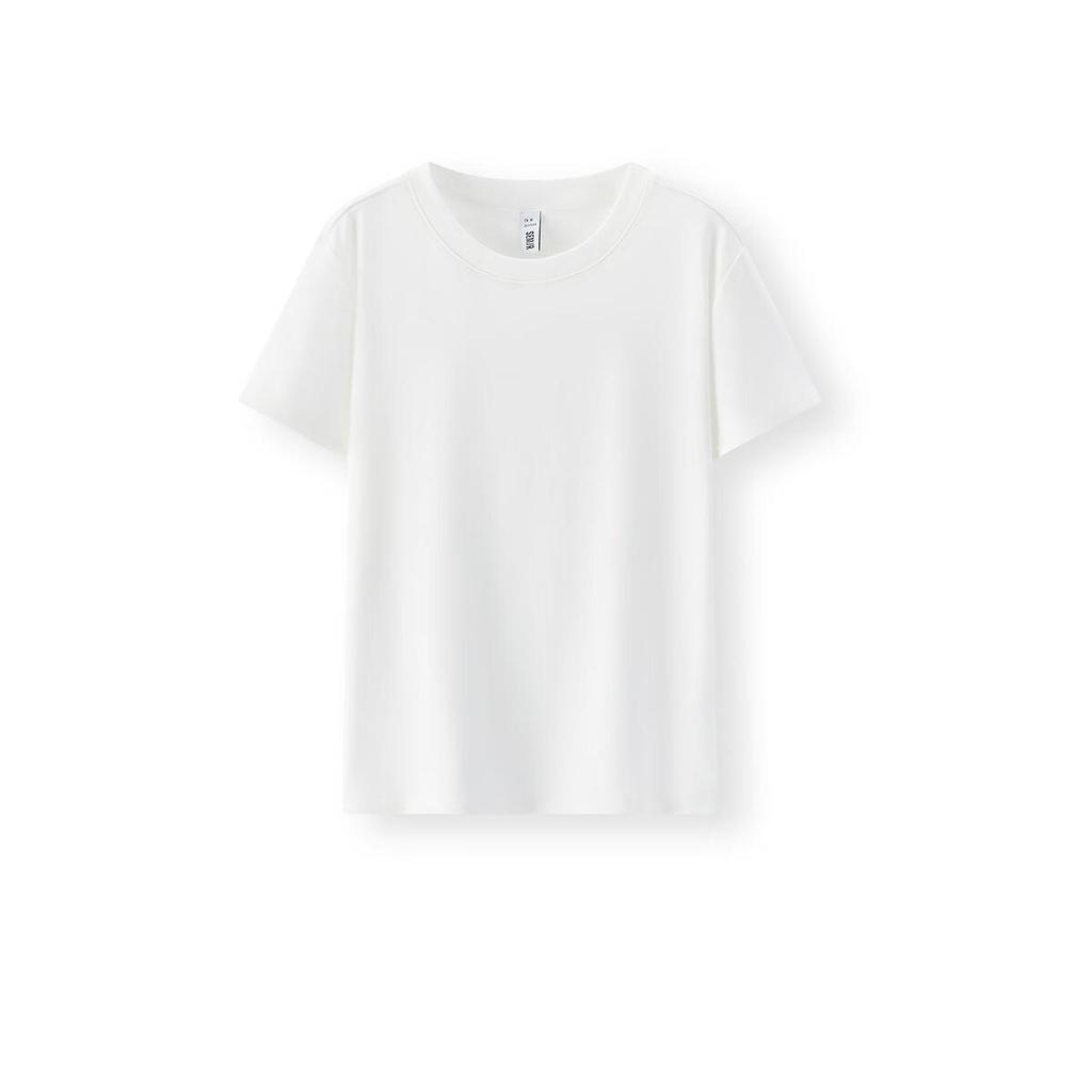 Semir Cooling Short Sleeve T-Shirt Women Summer Slim Fit Regular Shoulder Crew Neck Top 2026 Pullover