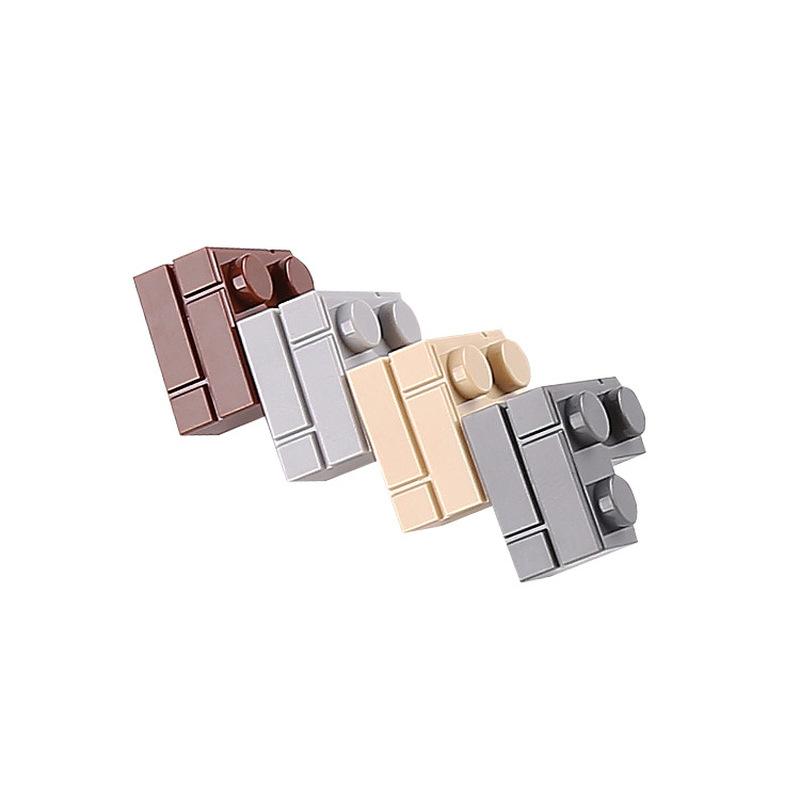 Нетоксичный Мок Кирпич Модифицированный 1X2X2 С Профилем Под Кирпичную Кладку Профиль Кирпича Стена Строительный Блок DIY Развивающий Сборный Городская Архитектура Здания