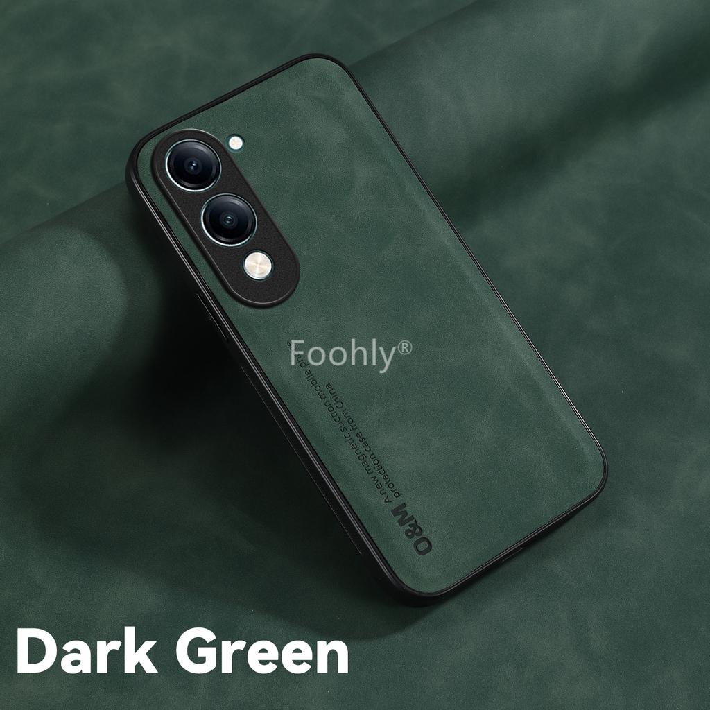Магнитный чехол из нубука для Vivo Y04 Y29 4G Y29s 5G Защитная крышка Ударопрочная задняя накладка Coque Capa Fundas