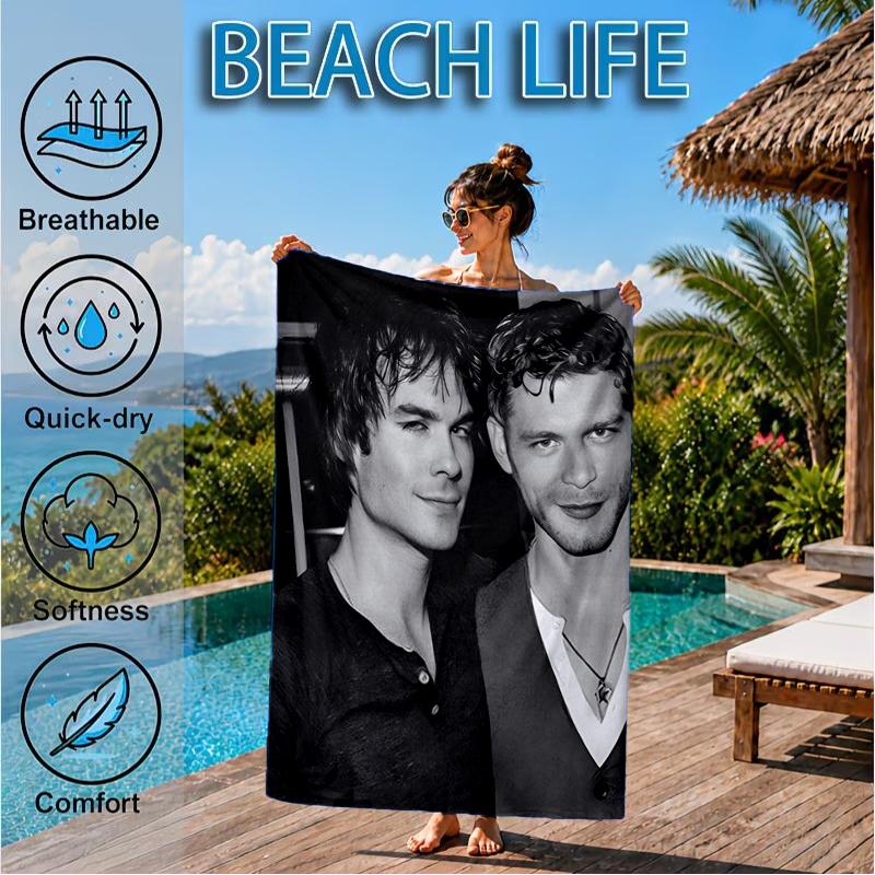 Ladybug Elegance Klaus Beach Towel, Super Soft Microfiber, Perfect Gift for Her/Him, Birthday, for Pool, Beach, Travel, Decor Beach Party
