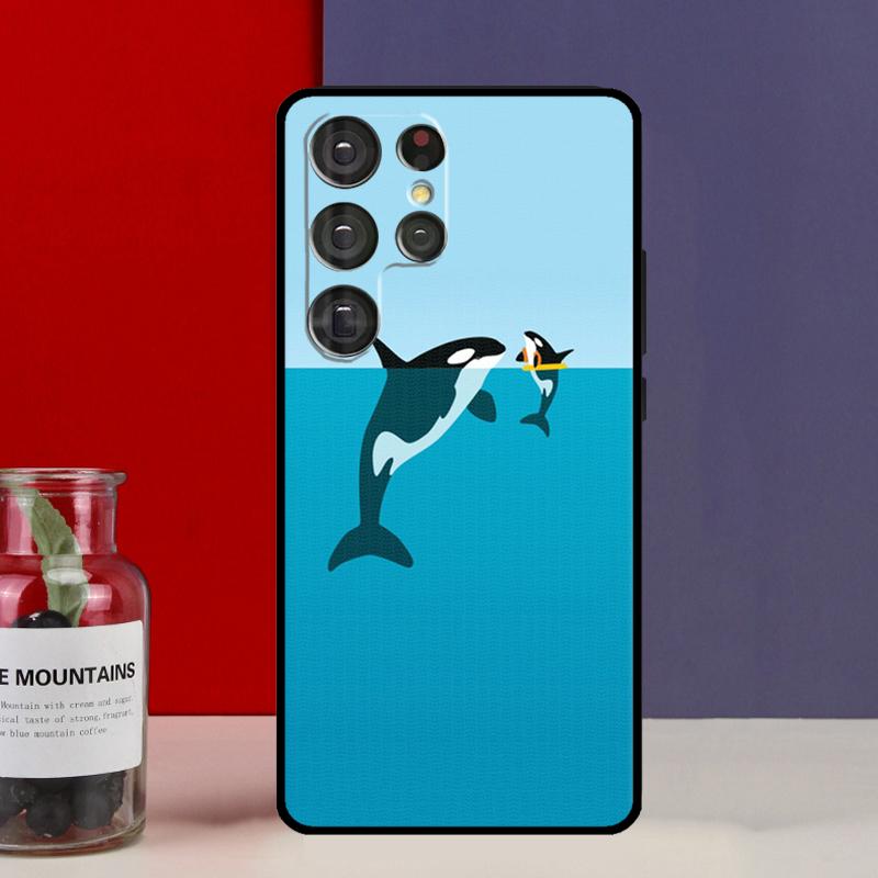 Кит-косатка Funda Чехол для Samsung Galaxy S25 Ultra S9 S10 S20 S21 FE S22 S23 Plus S24 Ultra Чехол для телефона