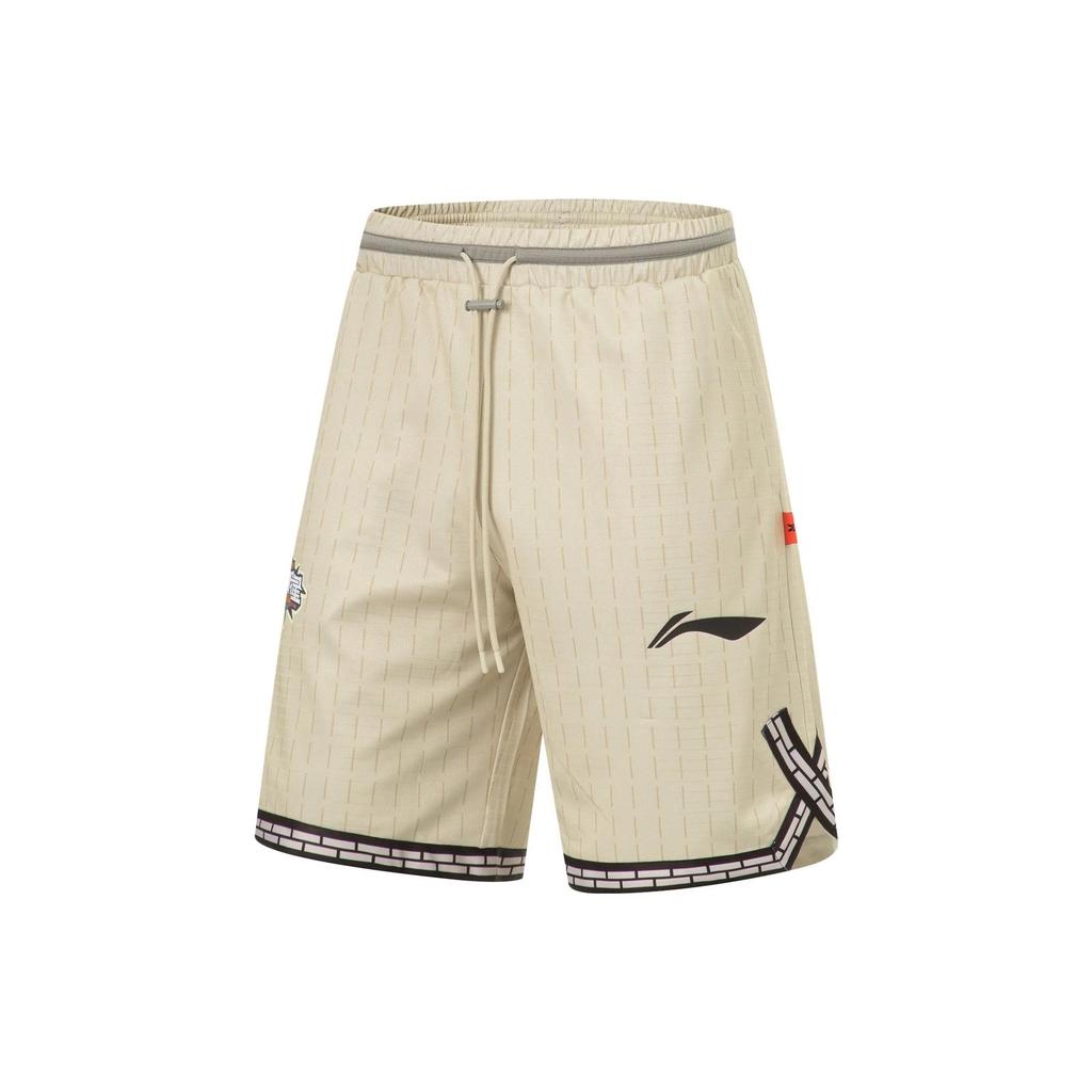 Li-Ning Шорты для баскетбола 'Светло-хаки' мужские, участника Матча всех звезд КБА 2023 AAPT561-2