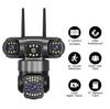 V380 4G Panoramic 3-Lens WiFi Waterproof Camera with 360° Pan-Tilt and HD Remote Monitoring.