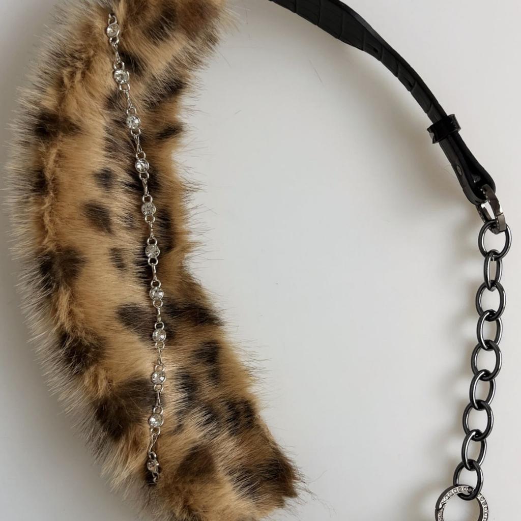 Сексуальная плюшевая цепочка на талию с леопардовым принтом, декоративный ремень со стразами для горячей девушки, легкий азиатский ремень для ношения