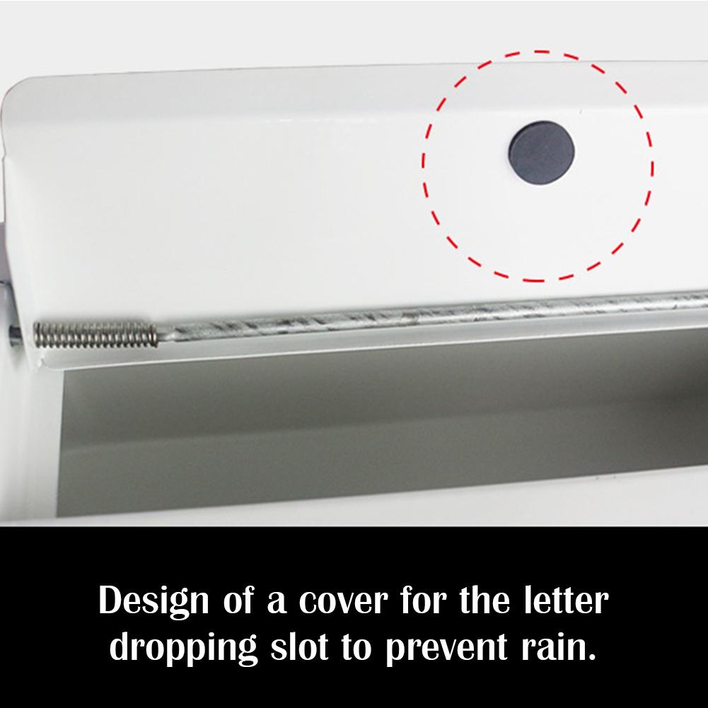 Modern Wall Mounted Mailbox Metal Iron Plate Rainproof Hanging Password Lock Postbox for After Hours Deposits Key & Letter Drop