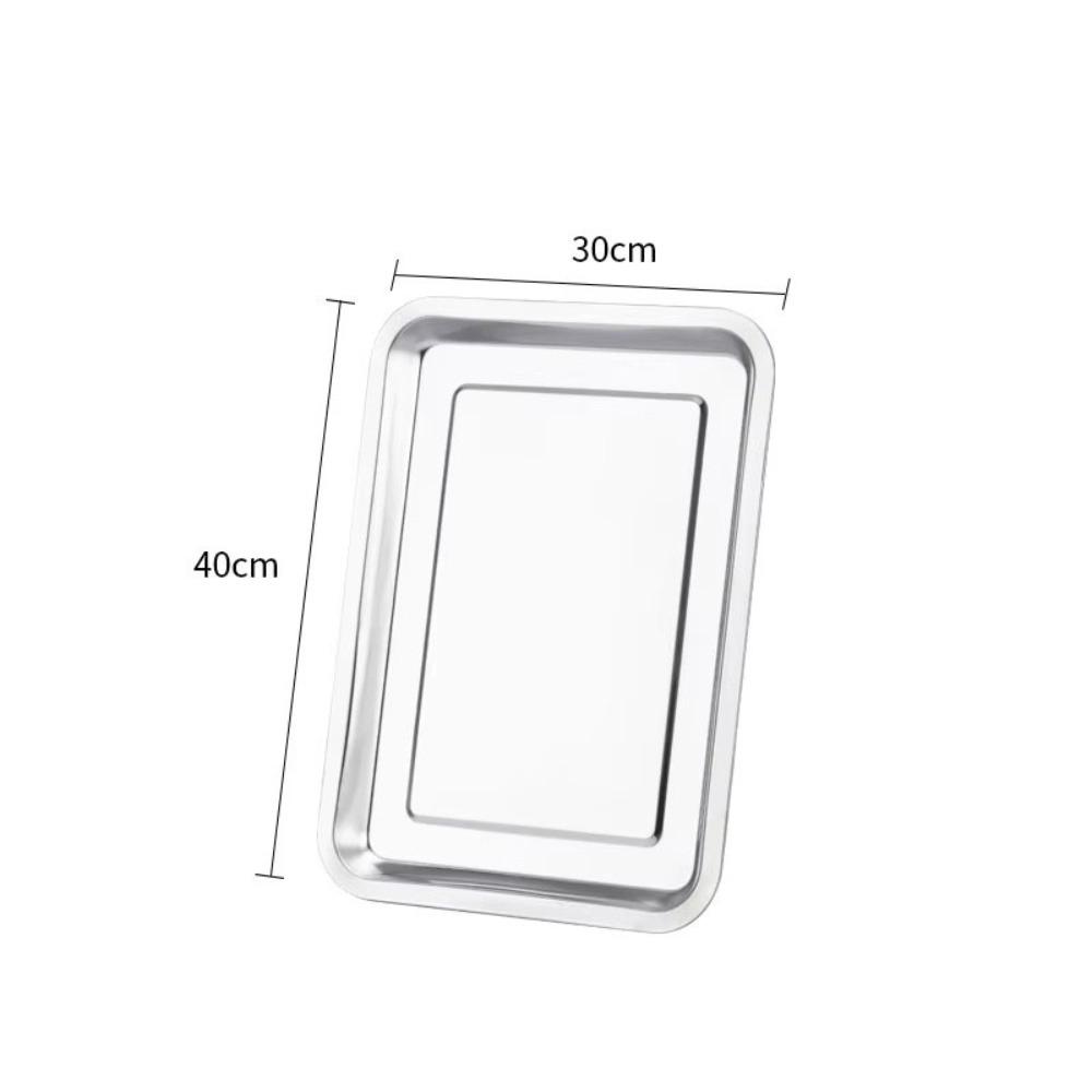 Stainless Steel Food Storage Serving Tray Rectangle Oven Trays  for Cooking Serving