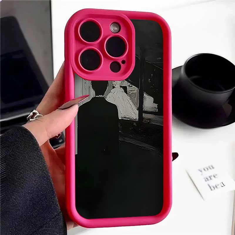 Силиконовый чехол для телефона с масляной краской для пары для iPhone 13 12 11 14 15 Pro Max XS X XR, чехол для iPhone 7 8 Plus SE, мягкий чехол