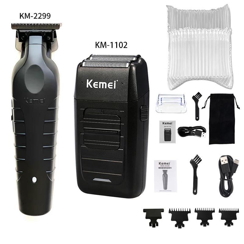 Kemei KM-2296 KM-2299 KM-1102 Набор машинок для стрижки волос Мужская электрическая бритва Машинка-триммер Машинка для профессиональной стрижки волос