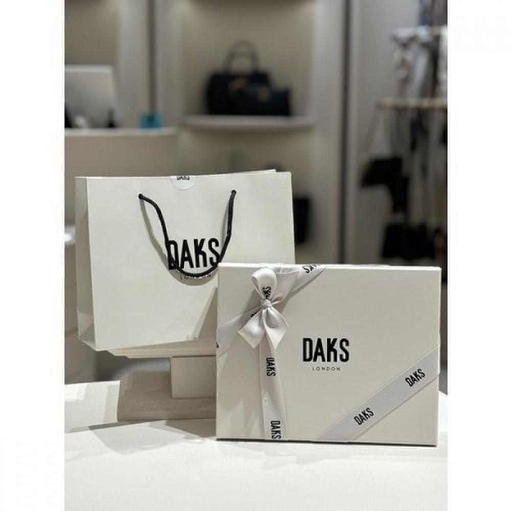 Daks Buckle Belt Brown Check Line Strap Cowhide Dbbe4f202w3
