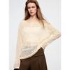 ELLE Women's Resort Hollow Linen Knit Top