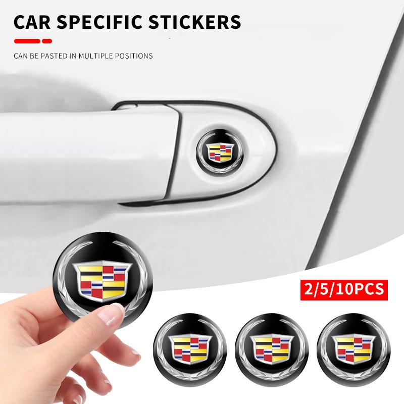 2/5/10Pcs Car Door Keyhole Sticker Auto Lock Decoration Protection Decal for Cadillac Logo SRX XT4 XT5 XT6 ATS XTS CTS CT6