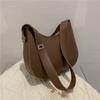 Casual Underarm Shoulder Bag for Women Texture PU Leather Half-moon Crossbody Bags Luxury Messenger Vintage Handbag
