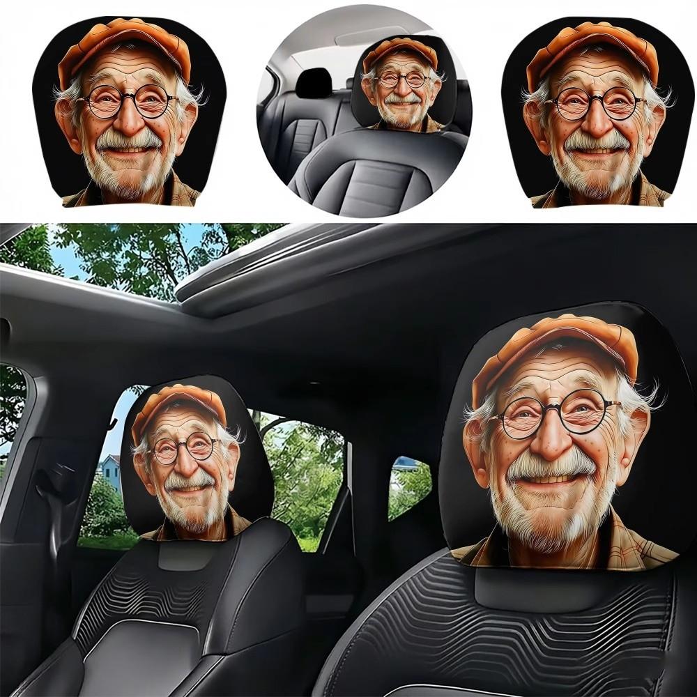 2PCS Universal Fit Car Seat Headrest Protector Auto Head Rest Cover Car Interior Decoration