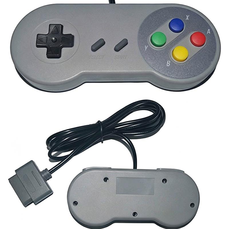 Проводной ретро-геймпад SNES с отзывчивыми кнопками, прочный материал, для классических игр, домашнего использования