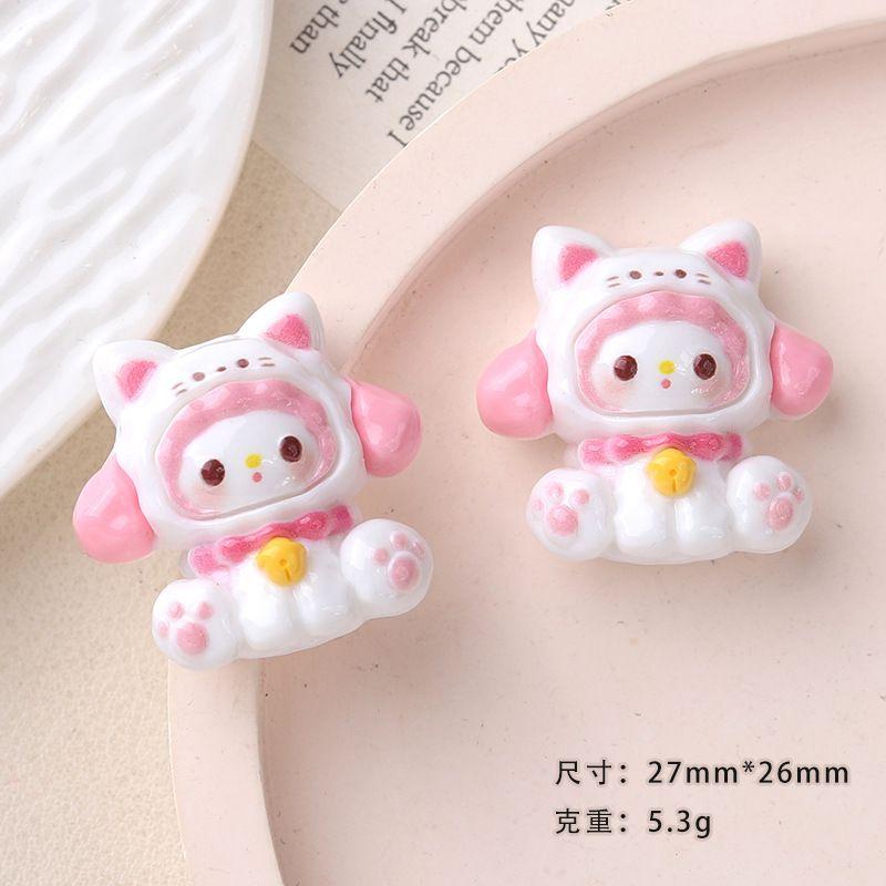6 Pcs New Kawaii Cartoon Cute Bell Animal Resin Scrapbook Diy Jewelry Children Gift Hairpin Accessories A119