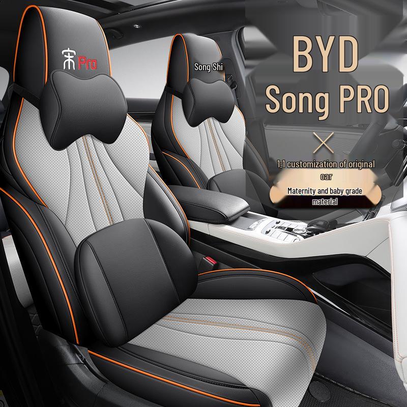All-Season Leather Car Seat Cover for BYD Song Pro: Full Surround Design