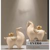 Lucky Wealth Horse Resin Figurine with Gold Ingots, Luxury Modern Resin Home Decor Statue for Entryway & Wine Cabinet