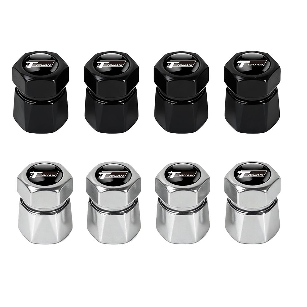 W1523D Metal Car Wheel Tire Valve Stem Caps Exterior Accessories For Volkswagen VW R Polo Passat Rline Golf 4 5 6 Tiguan Jetta GTI