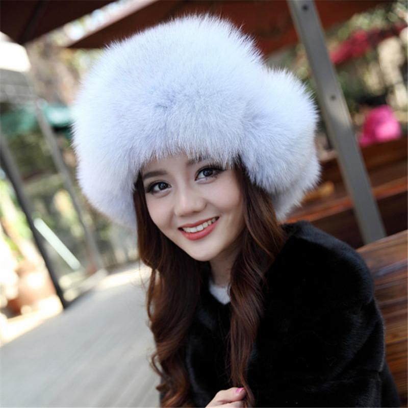 Шапка из натурального лисьего меха, женские шапки Skullies из лисьего меха, зимние теплые шапки, шапка из натурального лисьего меха, шапки-бомберы