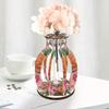 Acrylic Wood Diamond Painting Tabletop Vase Ornaments Kit 5D DIY Diamond Painting Desk Ornament Flower Vase