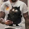 Новая летняя мужская модная футболка с принтом кота Мао Мао, мужская футболка, топ