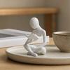3D-печатное украшение для книжной полки, статуэтка Мыслителя, абстрактное художественное украшение, скульптура Читающий Мыслитель, эстетичная фигурка, современное украшение для дома, гостиной
