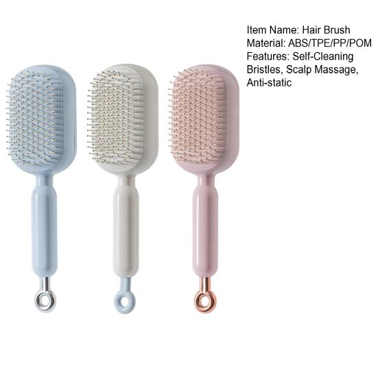 1/2/3 шт. Выдвижная расческа для волос, самоочищающаяся, массаж кожи головы, антистатическая, с воздушной подушкой, портативная дорожная, для мужчин и женщин, распутывающая, для укладки