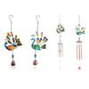 Colorful Peacocks Shape Pendant Bell Wind Chimes Peacock Hanging Wind Chimes Indoor Outdoor Balcony Garden Decor Perfect Gifts