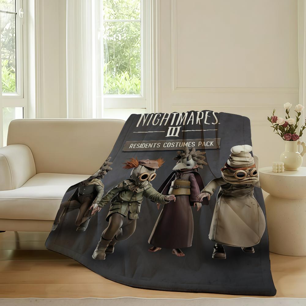 Игры-приключения L Little Nightmares 3 Плед для дивана, офиса, кровати, путешествий, сна, чтения, отдыха, кемпинга Мягкий и теплый