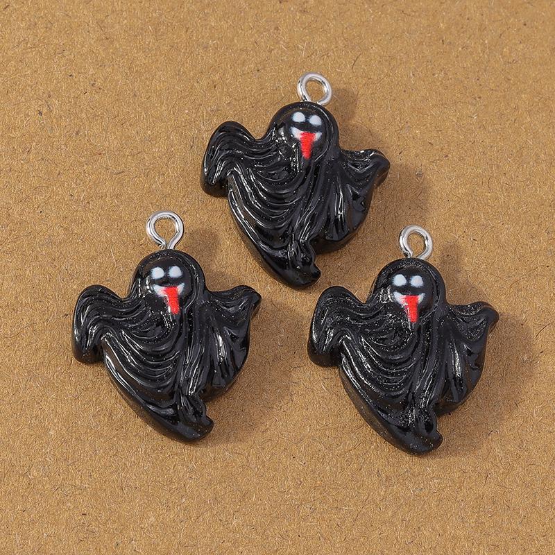 10 шт. Милые смоляные Хэллоуинские подвески Летучая мышь Призрак Тыква Подвески для сережек Ожерелья Браслета DIY Аксессуары для изготовления украшений