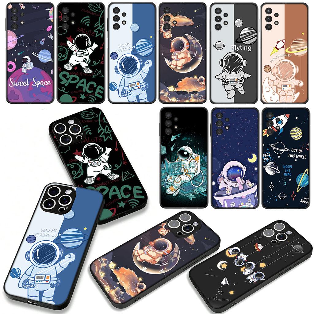Чехол для Xiaomi Poco F7 F6 F8 Ultra F5 X7 X6 X5 X3 NFC M7 M6 Pro C85 C75 C65 C71 C61 Чехол для телефона Луна Звезды Небо Астронавт Ракета