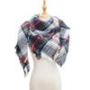 European and American Style Large Check Triangle Snood Scarf - Spring, Autumn, Winter