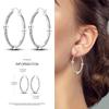 Серьги-кольца из серебра 925 пробы с разноцветными цирконами, паве, серьги-кольца для женщин, девушек, ювелирный подарок