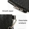 Men Casual Black Wristlet, Large Card Slot Wallet, Business Leisure Office Handbag, Mobile Phone and ID Storage Pouch
