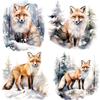 Animal Patchwinter Fox Cool Heat Transfer T-Shirt Hoodies Clothes Stickers Diy Parches Ropa Sticker Patch Easy Print